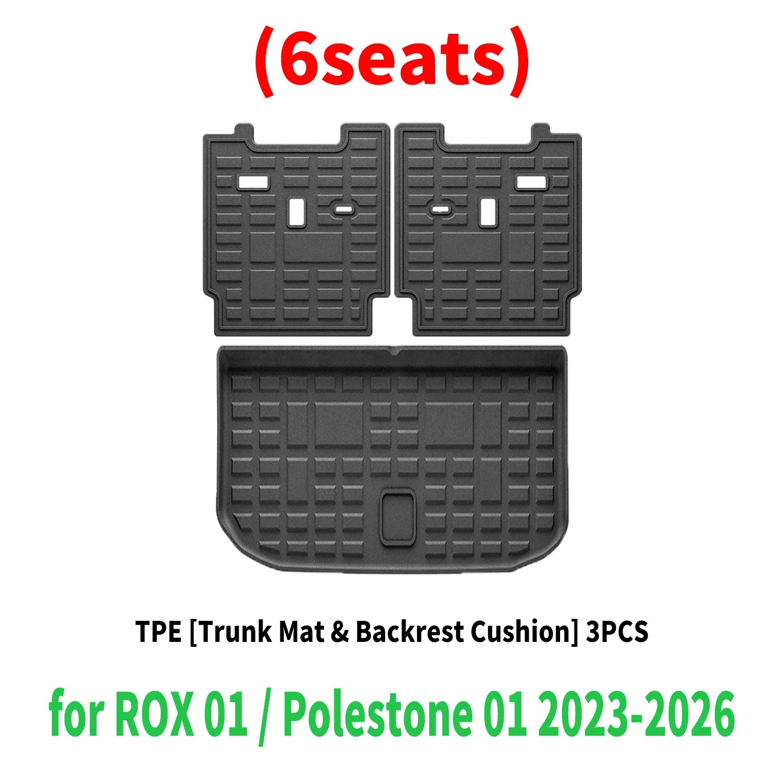 لسيارات ROX 01 / Polestone 01 2023 2024 2025 2026، دواسات أرضية صندوقية ودواسات أرضية للسيارة من TPE صديقة للبيئة، حماية لجميع الأحوال الجوية