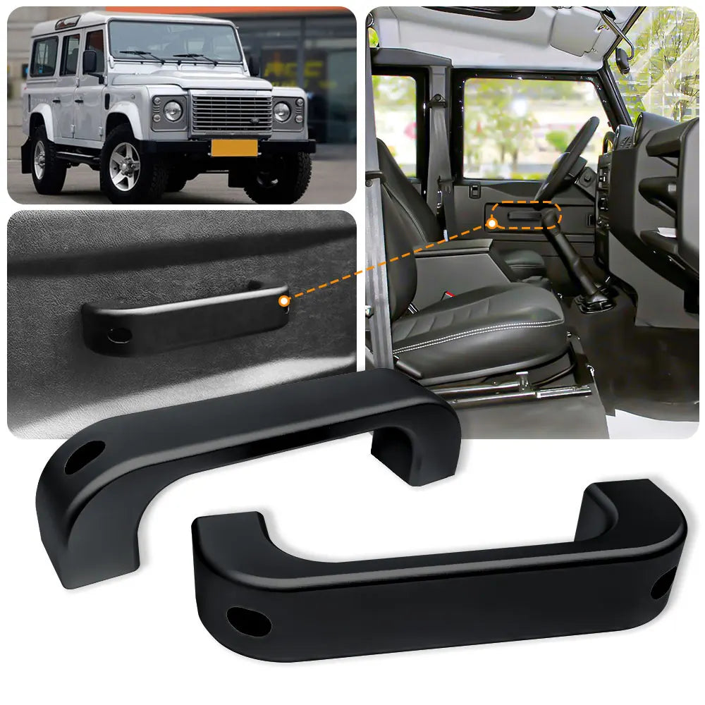 For Land Rover Defender 110 130 90 Car Interior Aluminum Alloy Black Door Handle Trim Accessories NEW