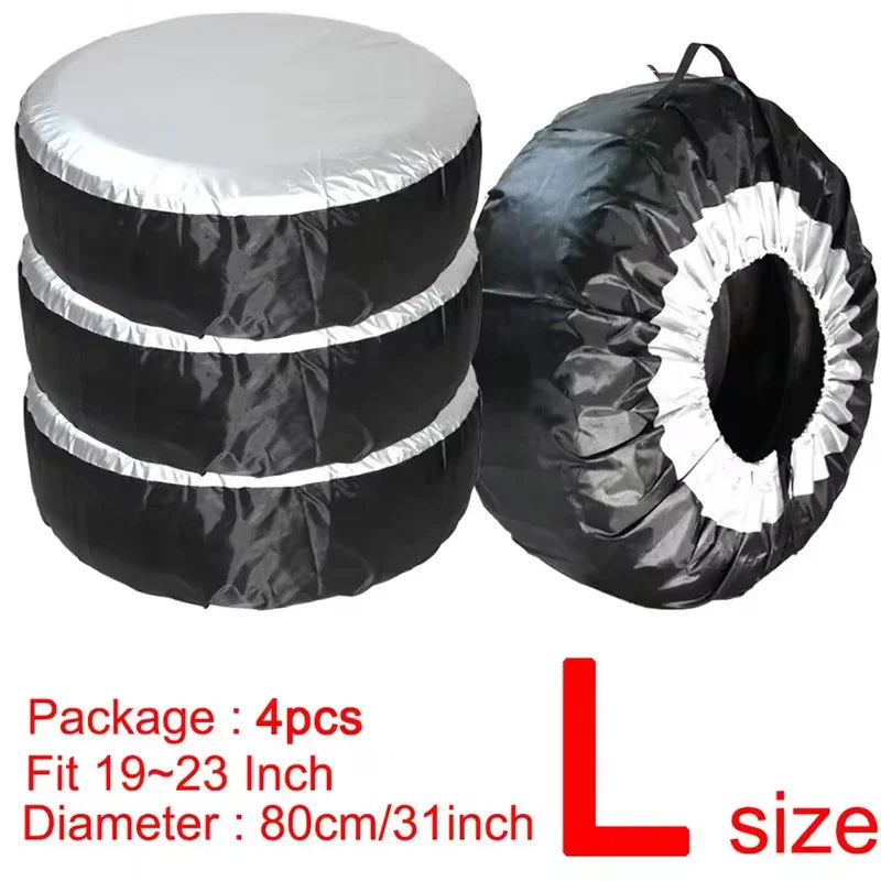 For Toyota Camry Corolla RAV4 Hilux Fortuner Yaris Land Cruiser 4PCS Car Tire Cover Spare Wheel Dustproof Protector