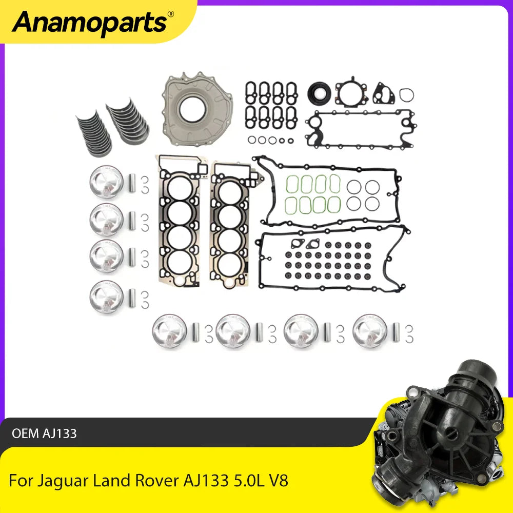 Engine Parts Full Gasket Set Piston Main Con Rod Bearing Kit Fit 5.0 L 508PS For Jaguar Land Rover Range Sport AJ133 5.0L V8 Gas