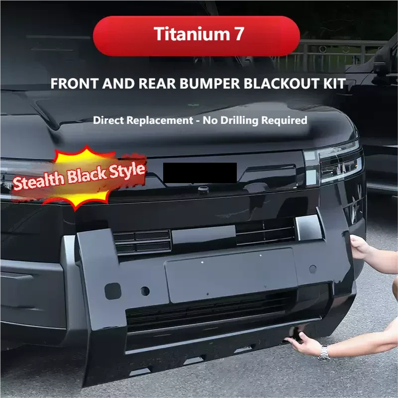 For BYD Leopard 7 Titanium 7 2025 2026 Car Front Rear Bumper Black Warrior Upgrade Parts Car Front and Rear Bumper Trim Kit