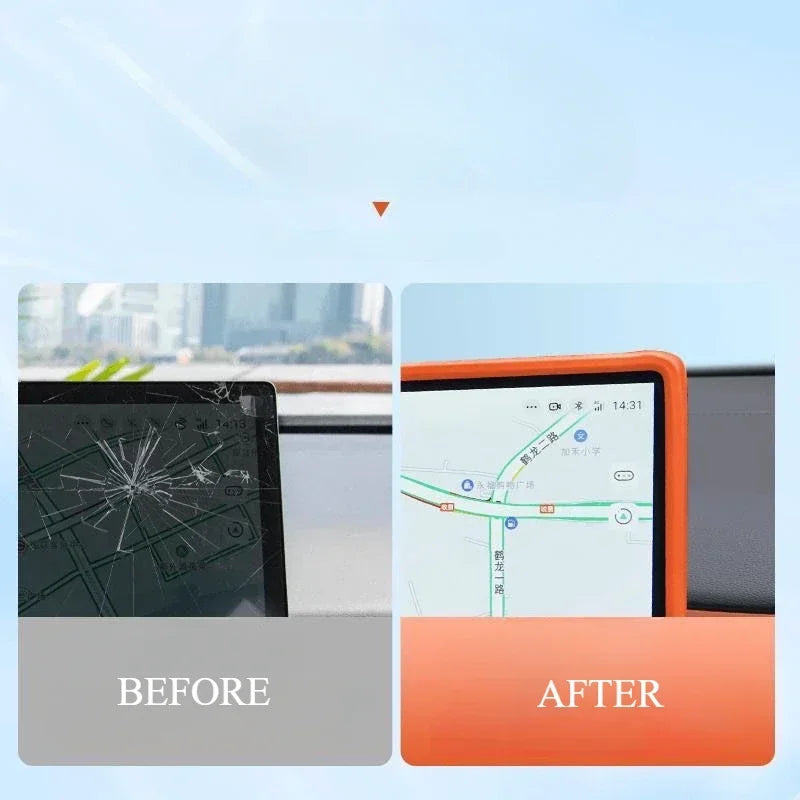 Car Central Control Navigation Screen Display Protective Cover Silicone Frame Auto Accessories For Changan Deepal S07 S7 2024
