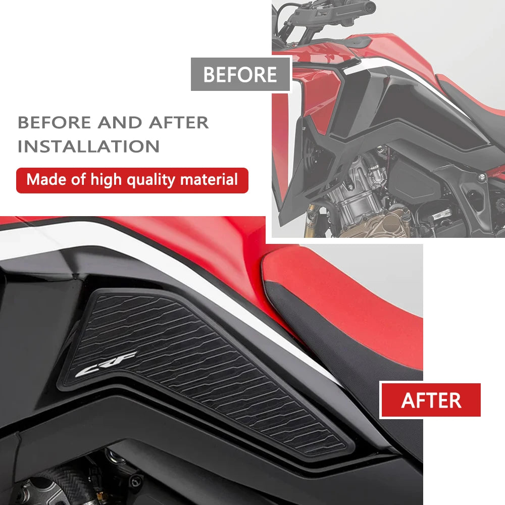 For Honda CRF1100L Africa Twin 2020 2021 2022 Motorcycle Side Fuel Tank Pads Protector Stickers Knee Grip Traction Pad CRF 1100L