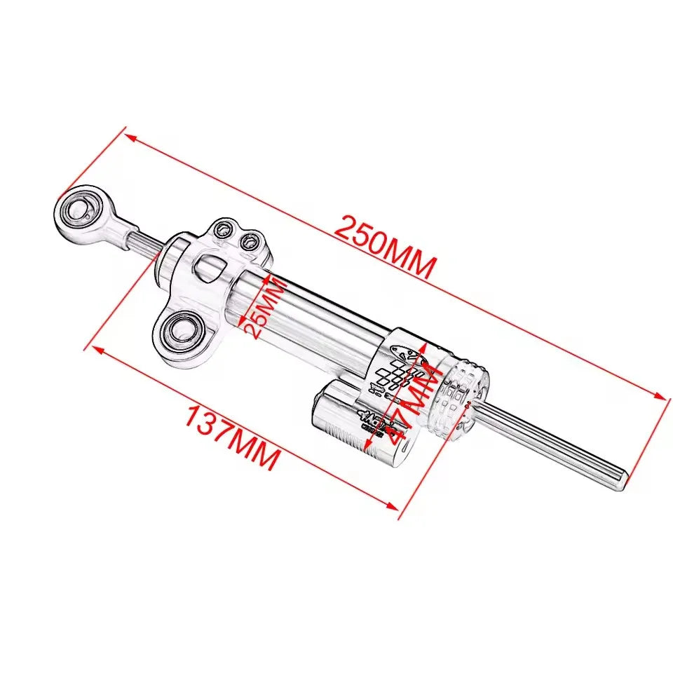Universal DIMOTIV Matris Adjustable Steering Damper for Kawasaki Ninja 400 300 250 Honda CB650F Yamaha R1 YZF-R3 R25 Tracer
