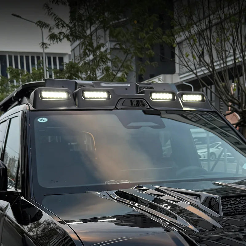 New Design Car Roof Spoiler With Four Spotlight LED Roof Light Spoiler for BYD Fangchengbao Ti7 Accessories
