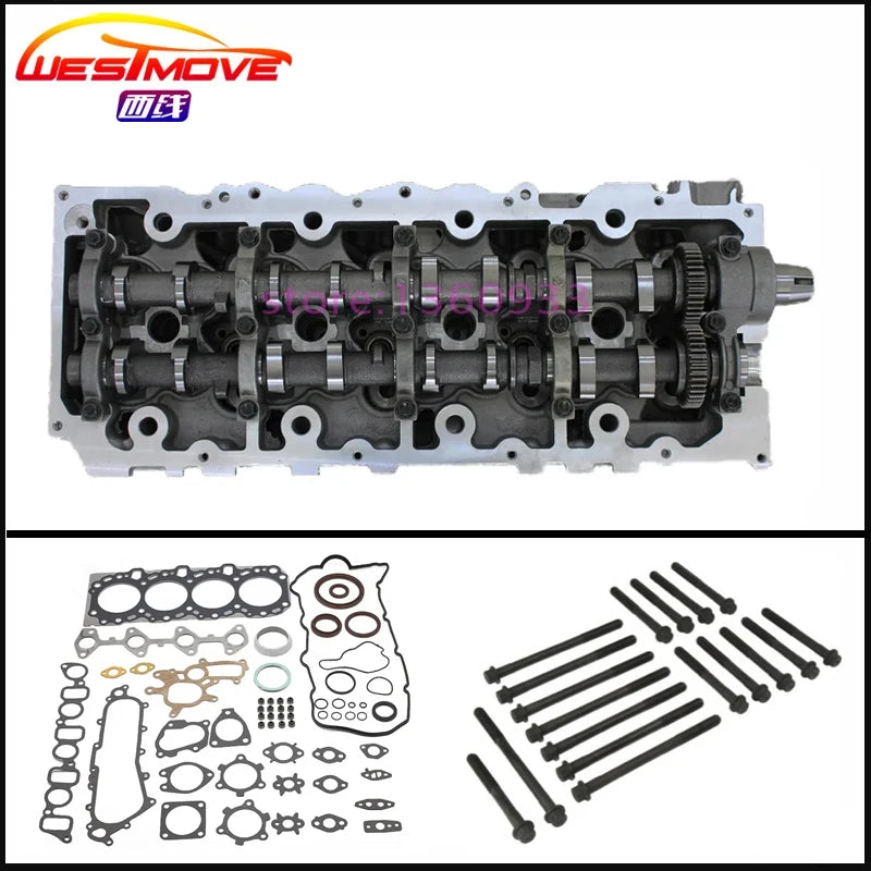 1KD 1KD-FTV complete Cylinder head assembly bolt gasket For Toyota Land Cruiser 90 120 Dyna 150 Hilux Fortuner 3.0 D-4D 16V 00-