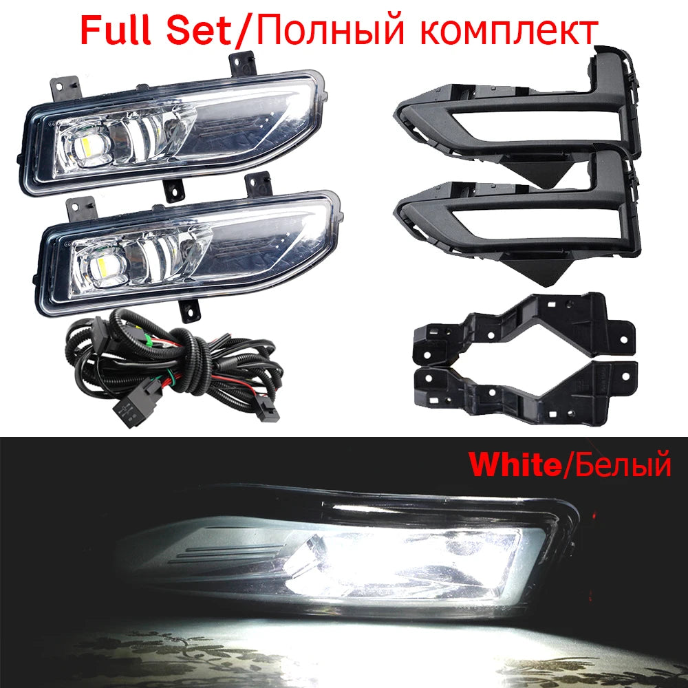 30W 4000LM Car Front Bumper LED Fog Light Assembly Harness Wire Bracket Cover For Nissan X-Trail Xtrail T32 2017 2018 2019 2020