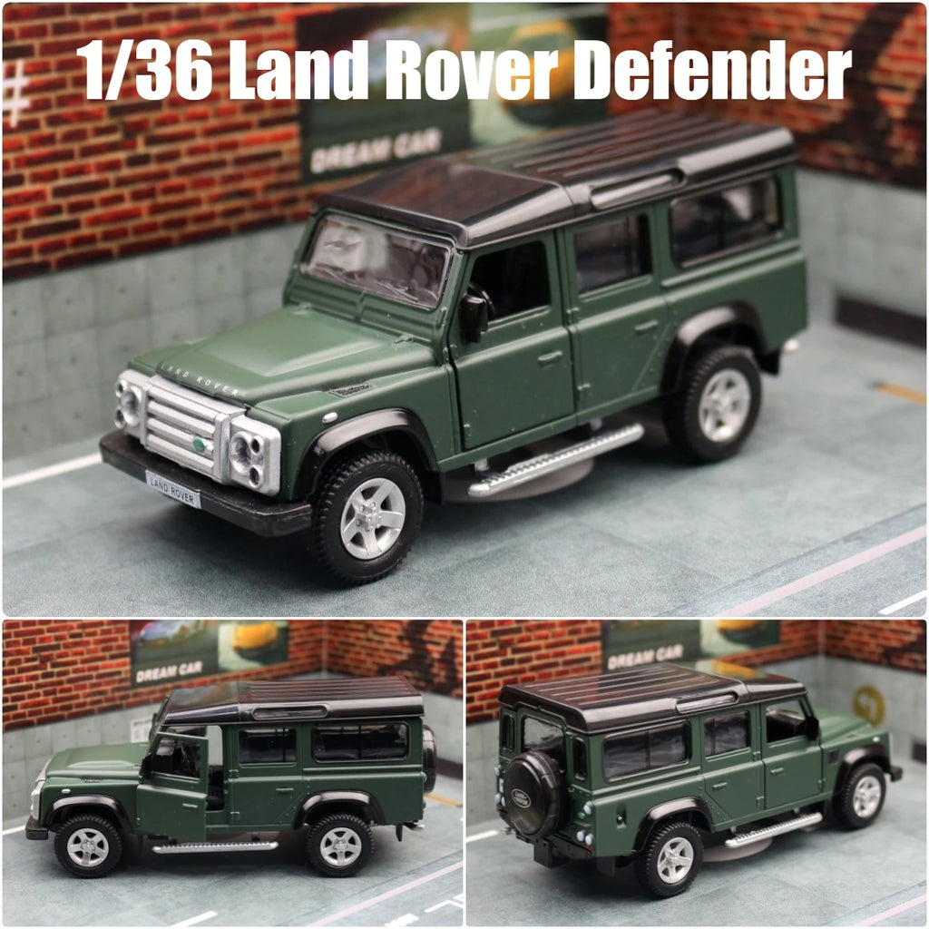 1/36 Land Rover Defender SUV Toy Car Model For Children RMZ City Diecast Miniature Sport Vehicle Pull Back Collection Gift Kid