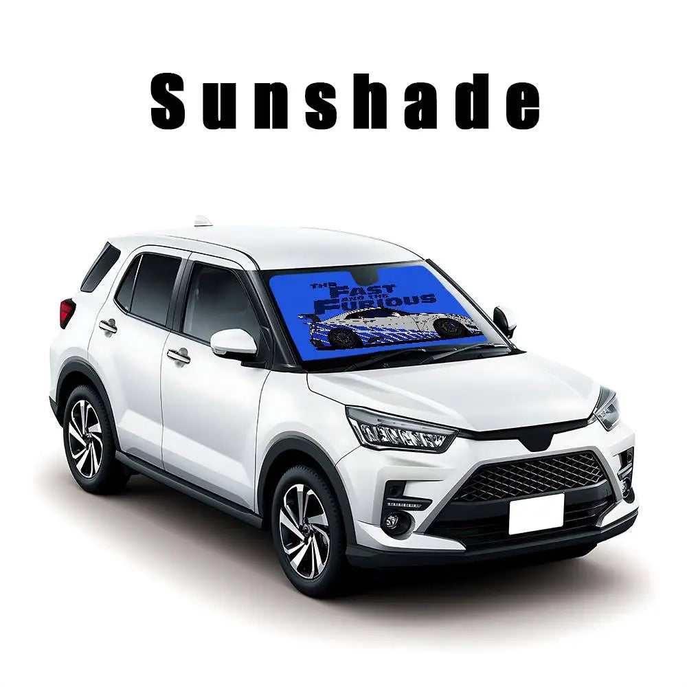 Cool The F-fast And The F-furious Stylish And Trendy Windshield Sunshade, Car Windshield Cover, Car Sunshade Curtain