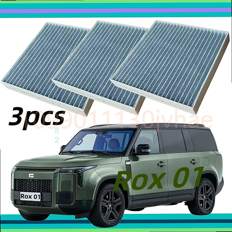 3pcs Cabin Air Filter For Rox 01 Polar Stone 01 2024 2025 Auto Parts AC