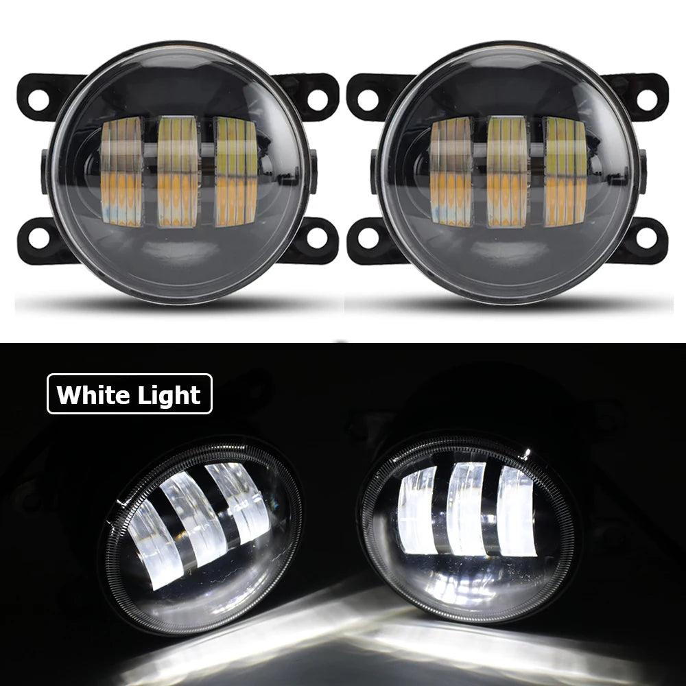 Two-Color Led Fog Lights Angel Eyes Day Light High Power 40W For Nissan Pathfinder MK4 R52 Facelift 2017 2018 2019 2020
