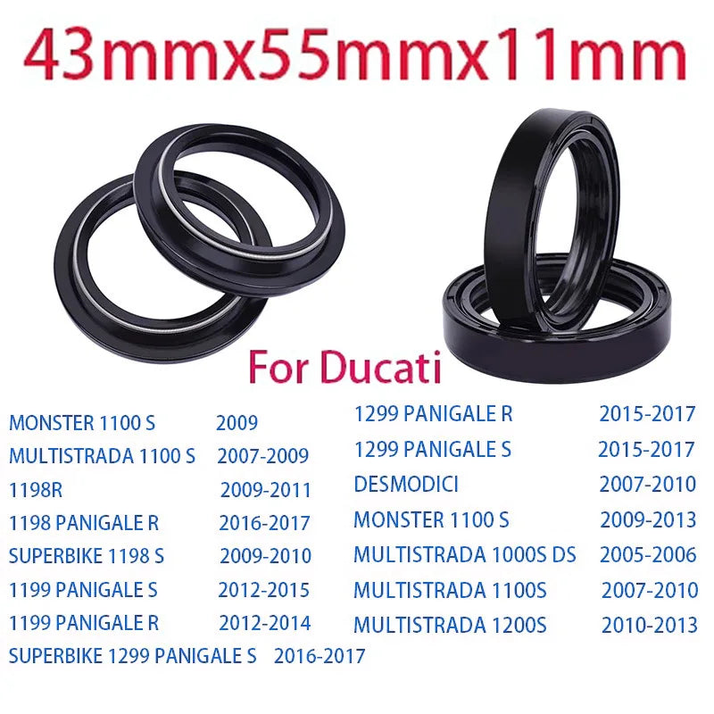 Fork Oil Seal For Ducati Monster 1100S Multistrada 1200S 1100S 1198 1199 1299 Panigale R S Superbike Desmodici Front Fork Seal