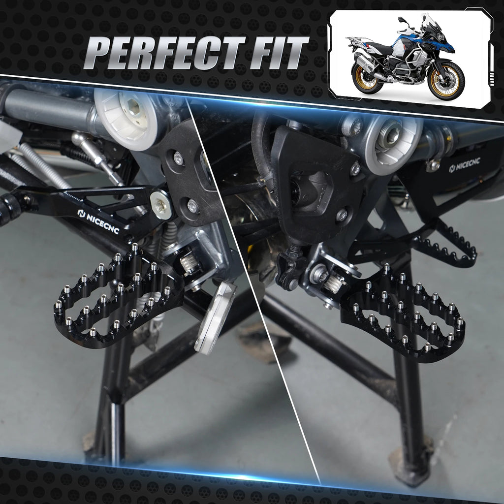 For BMW R 1200 GS 1250 GS Enlarged Wide Foot Pegs Footrest Pedal R1250GS 2019-2023 R1200GS GSA 2013-2018 R1250GS Adventure 2024