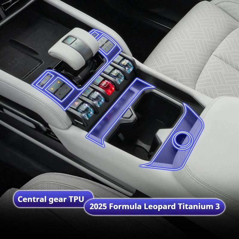 For BYD Formula Leopard 5 8 Car Interior Protection Film TPU Center Console Anti-Scratch Film Car Interior Stickers