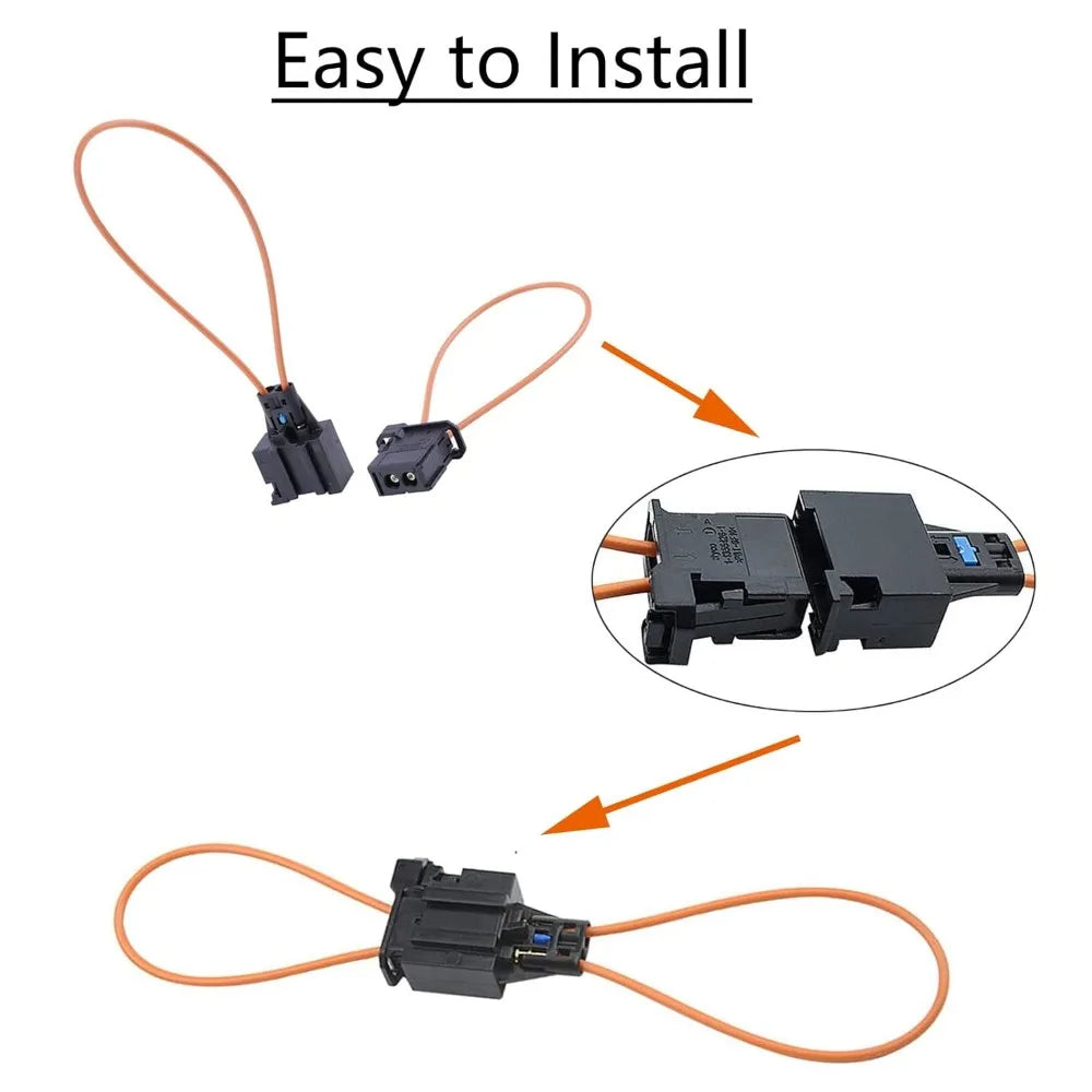 2Pcs MOST Fiber Optic Loop Bypass Female & Male Adapter for Car Radio Audio Mercedes BMW VW Audi Porsche SOS Fix