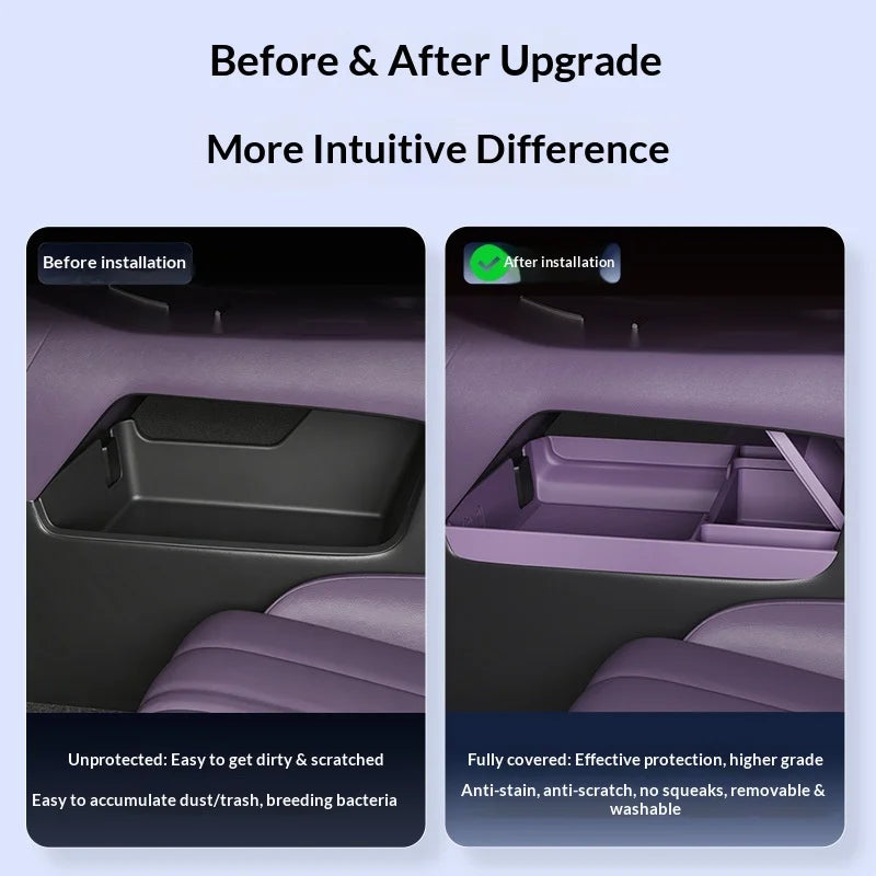 For 2026 ROX ADAMAS Under Console Storage Box Multifunctional Glasses Organizer Car Interior Modified Accessories