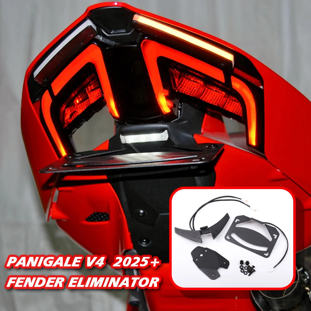 Panigale V4 2025 Tail Tidy For DUCATI Panigale/Streetfighter V4/S V2 2025 Fender Eliminator  Plug and Play License Plate Holder