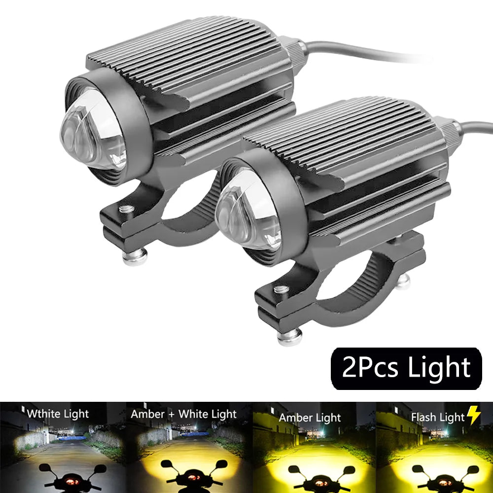 Additional LED Fog Lights Motorcycle Headlights For YAMAHA TENERE 700 MT10 DRAG STAR 400 BANSHEE FJR 1300 YZ250F VSTAR