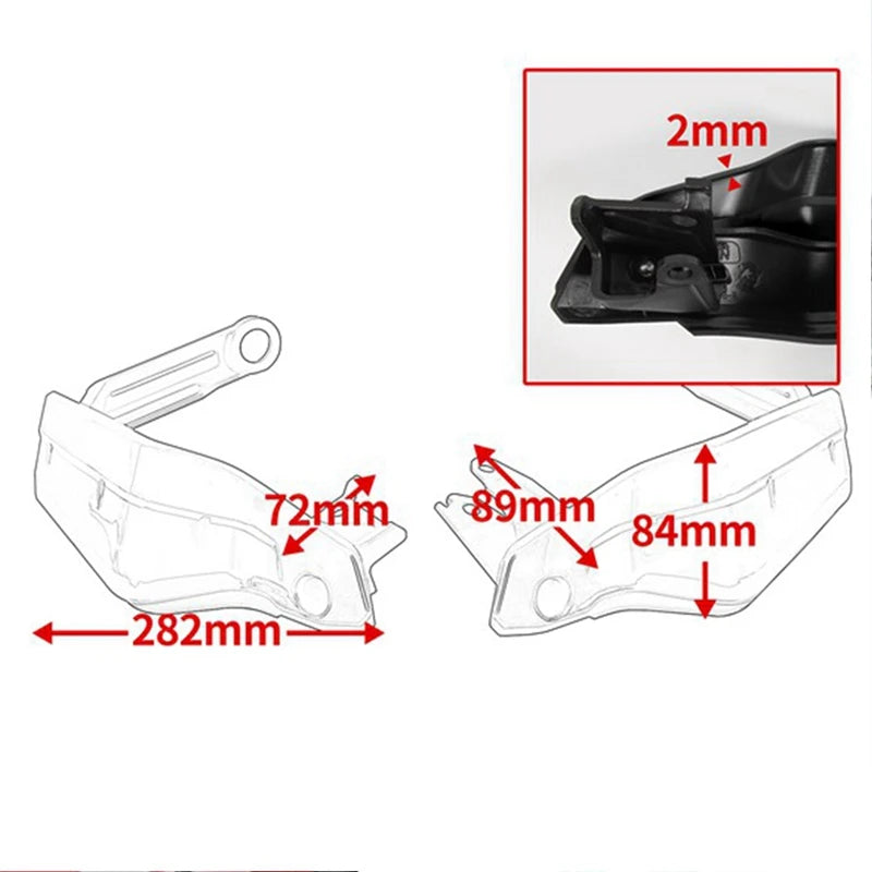 Motorcycle Handlebar Handguard Windshield Handguard For Honda CRF1100L Africa Twin Adventure Sports 2020 2021 White
