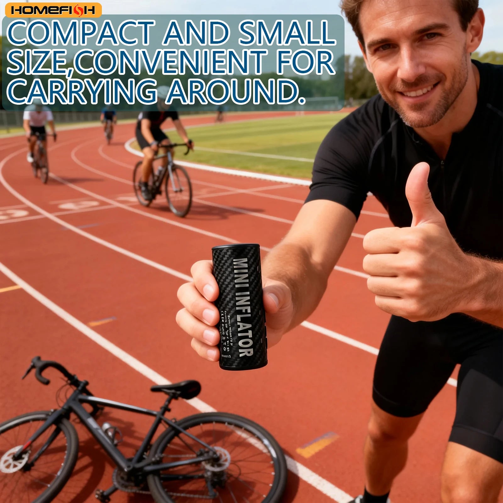 HOMEFISH 12V 120PSI Mini Air Compressor Tire Inflator Portable Electric Air Pump for Ball And Bicycle Tire Inflating