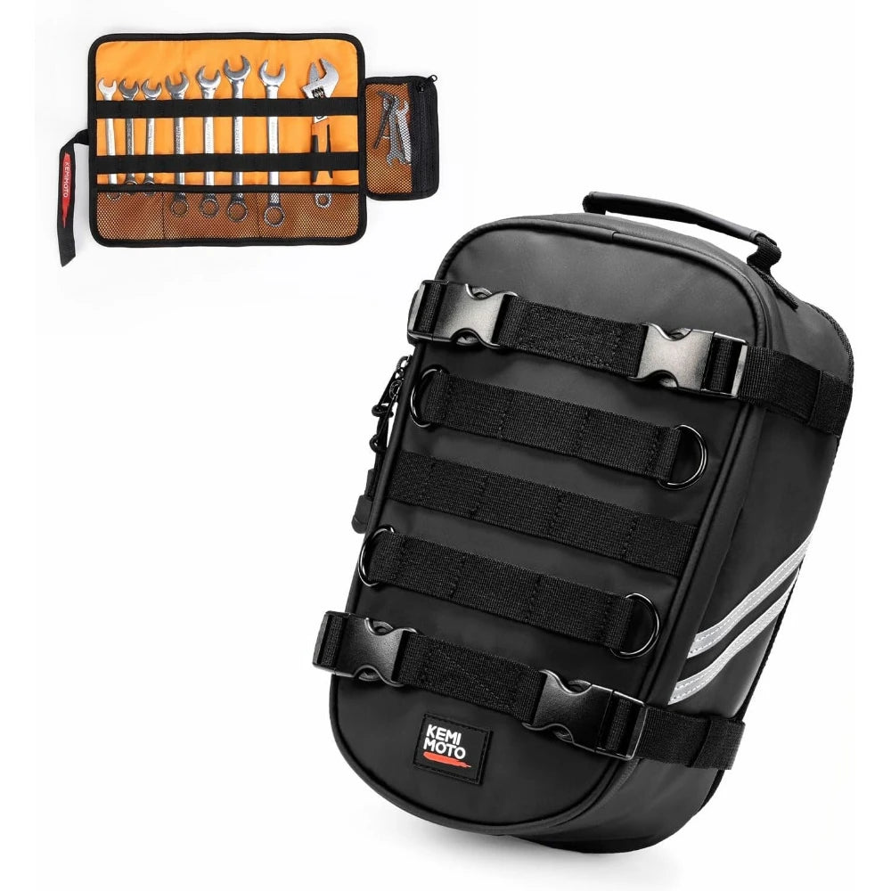 Motorcycle Fender Tail Bag 6L PVC Universal Dirt Bike Enduro Storage Bags for Dual Sport Bike Adventure Off Road Motocross Bag