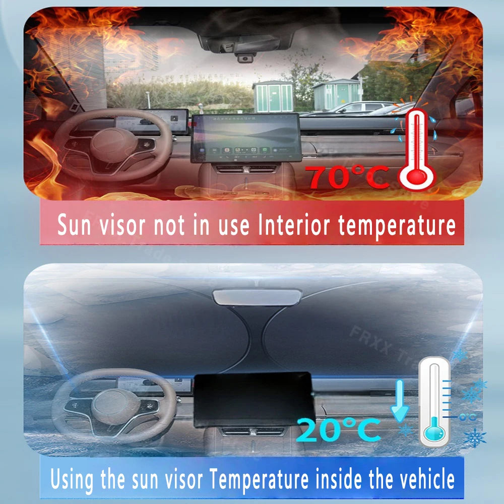 For Nissan Qashqai Rogue Sport J11 2013~2020 Car Sun Visor MK2 Front Windshield Sunshade Heat Insulation Summer Auto Accessories