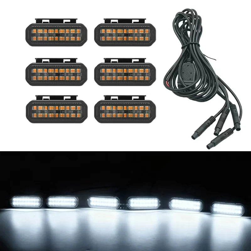 18LED Front Grille Light FOR BYD LEOPARD 8 DENZA B8 Car Daytime Running Light Wheel Eyebrow Lamp For Pickup Offroad 12V