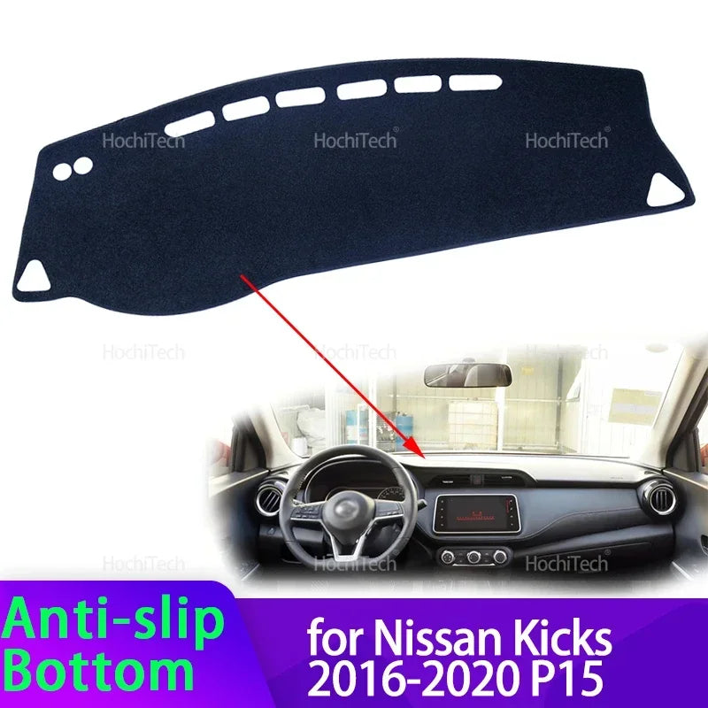 For Nissan Kicks 2016 2017 2018 2019 2020 P15 Car Dashboard Cover Avoid Light Pad Instrument Panel Mat Case Carpets