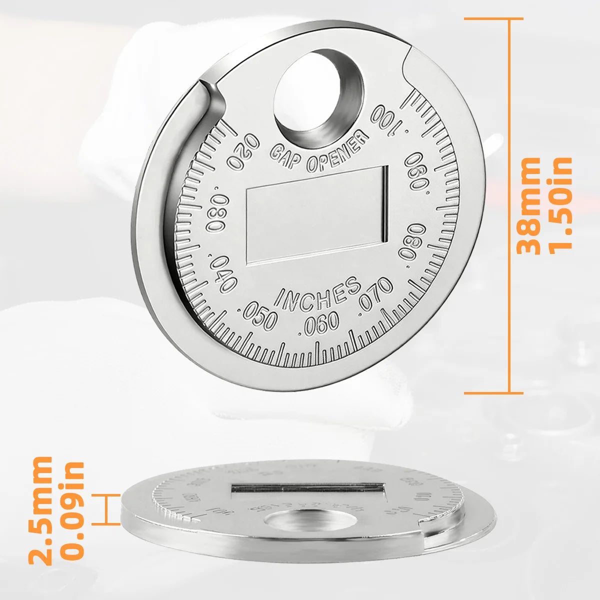 1/5/10pcs Coin Type 0.6-2.4mm Spark Plug Gap Measurement Tool For Automotive Parts Compact And Portable Universal Zinc Alloy