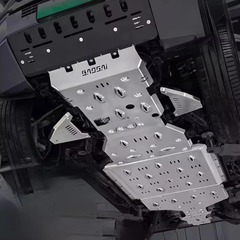 High Quality Aluminum Motor Battery Guard Under Bottom Protection Engine Guard Chassis Skid Plate for BYD Leopard 8 Accessories