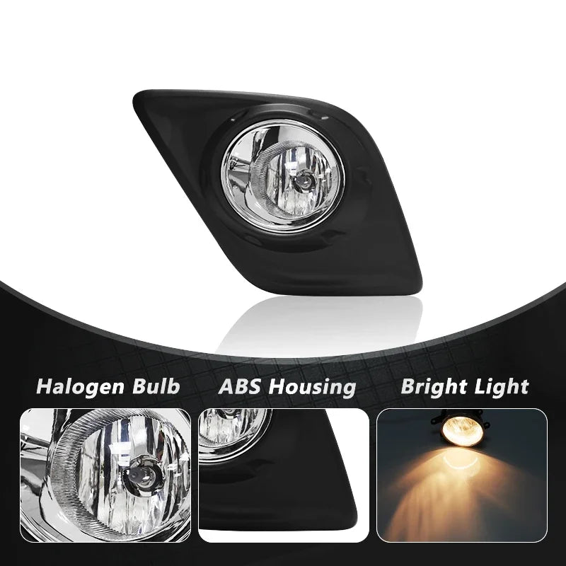For Toyota Hilux Revo 2015 2016 2017 2018 2019 Car Fog Lamps LED Halogen Daytime Running Lights DRL Front Bumper Daylights 12V