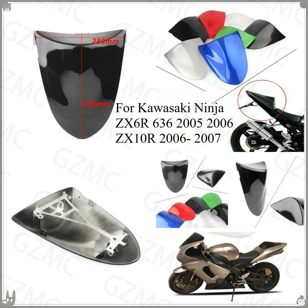 Motorcycle For Kawasaki Ninja ZX6R 636 2005 2006 ZX10R 06- 2007 Rear Passenger Cowl Seat Back Cover Fairing Part Rear Seat Cover