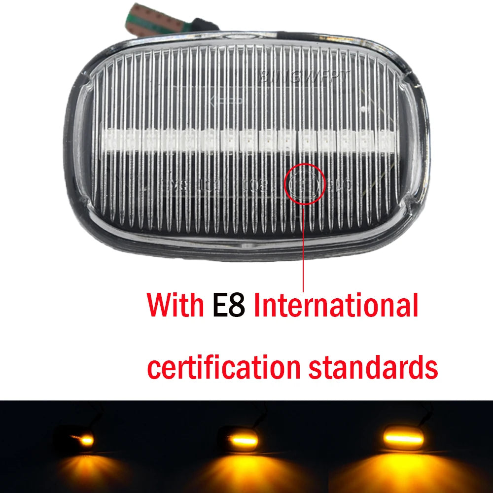 For Toyota Corolla E10/E11/E12 Yaris Verso Hilux Surf N21 RX Car Dynamic Led Side Marker Flowing Turn Signal Light Panel Lamp