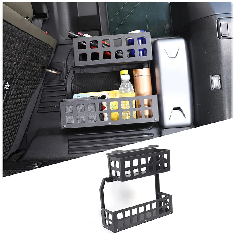 For Land Rover Defender 90 110 130 2020+ Aluminum Alloy Black Car Tailgate Window Storage Fence Foldable Pallet Rack Accessories