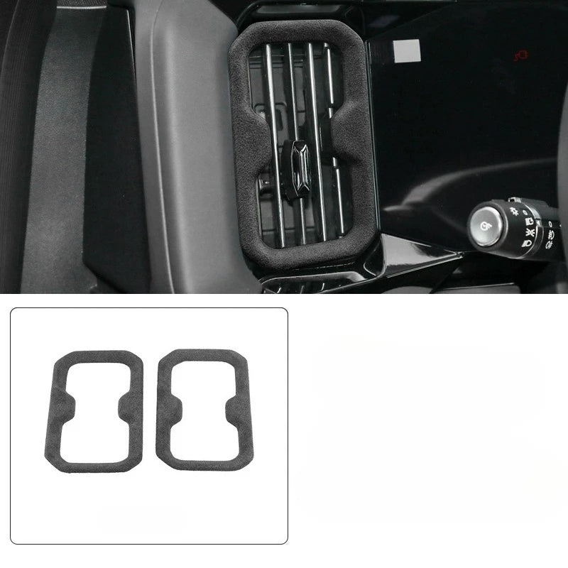 TOP SUEDE Overlays Interior Trims for BYD Formula Leopard 8 Door Panel, Central Control Shift Mat, Left and Right Air Vents