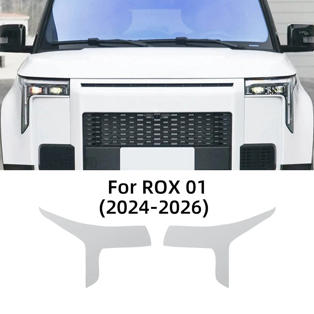 For Rox 01 2024 2025 2026 TPU Car Headlight Film TPU Pre-cut Anti-scratch Clear Smoked Sticker Accessories