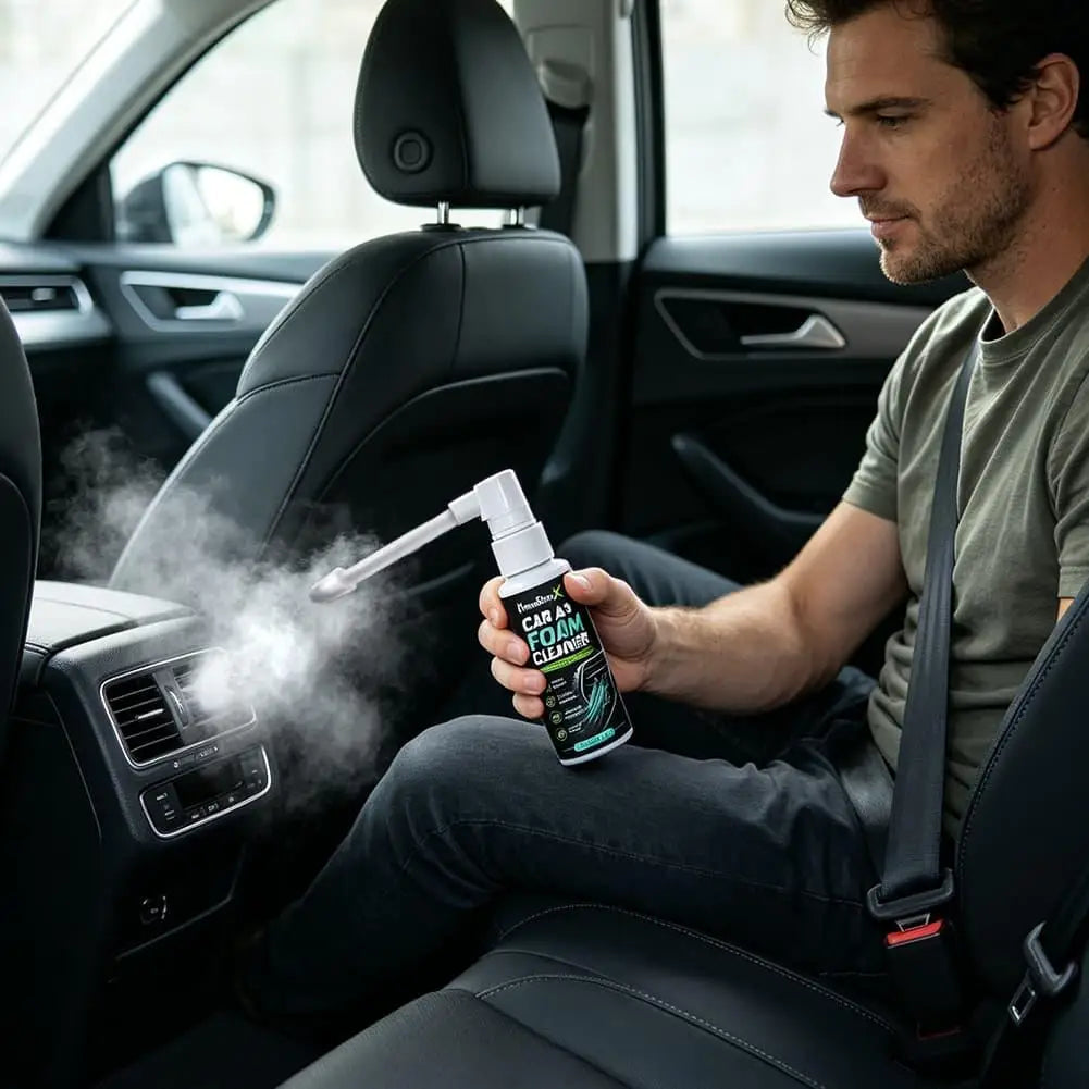 Long Nozzle Car Air Vent Foam Cleaner AC Evaporator Dust Mildew Odor Remover Deodorizer For Car Interior Air Duct Auto Care