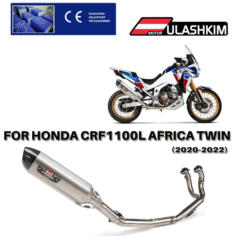 CRF 1100 Full Exhaust System for HONDA CRF1100 CRF1100L AFRICA TWIN EXHAUSTS 2020 2021 2022 Motorcycle Exhaust Muffler Escapes