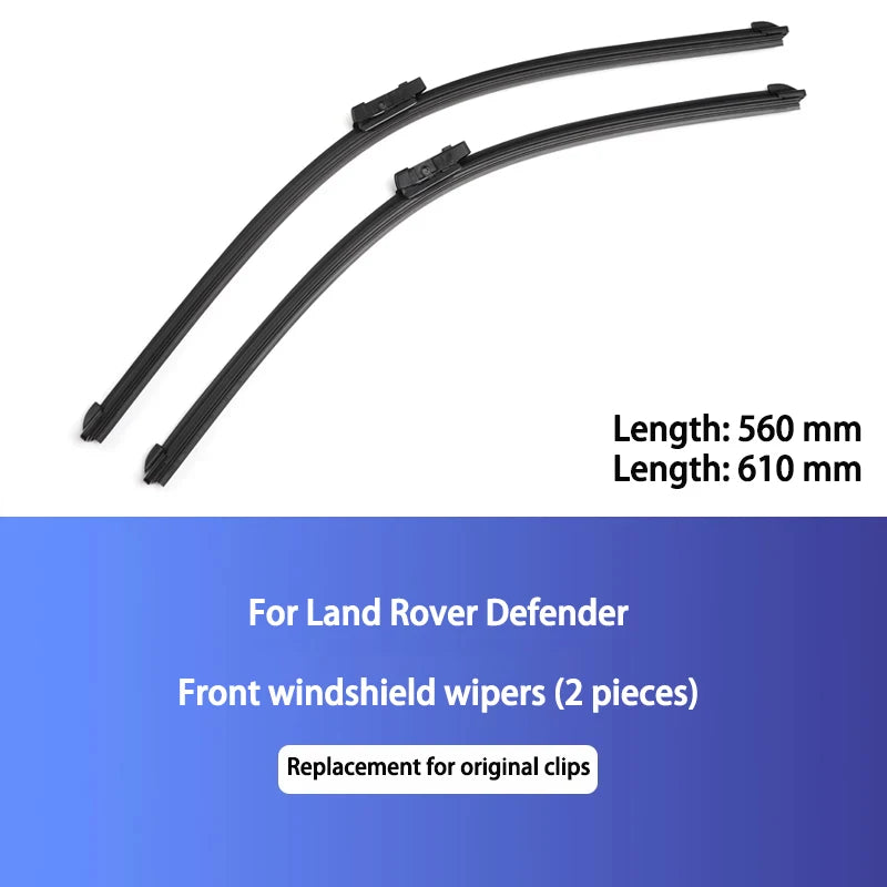 For Land Rover Defender 90 110 130 2020-2026 Car Front Rear Wiper Blades OEM-Style Direct Fit Squeak-Free Windshield Wipers