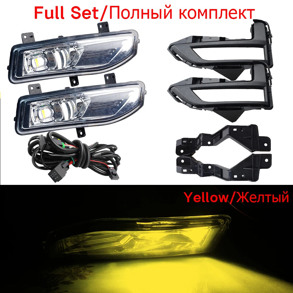 30W 4000LM Car Front Bumper LED Fog Light Assembly Harness Wire Bracket Cover For Nissan X-Trail Xtrail T32 2017 2018 2019 2020