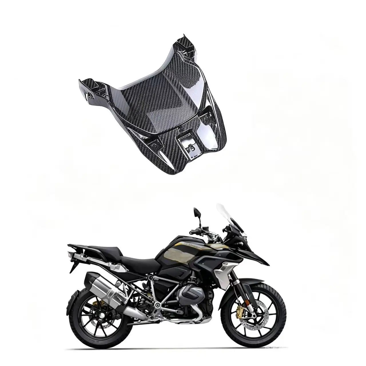 مناسب لـ BMW R1200GS 1250 GS Waterbird دراجة نارية معدلة من ألياف الكربون غطاء أمامي واقيات طين بدواسات 