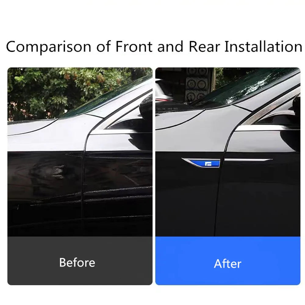 Car Leaf Panel Side Stickers Body Metal Stickers Personalized Sports Decoration For 2024 2025 BAIC JISHI Polestones 01 ROX 01