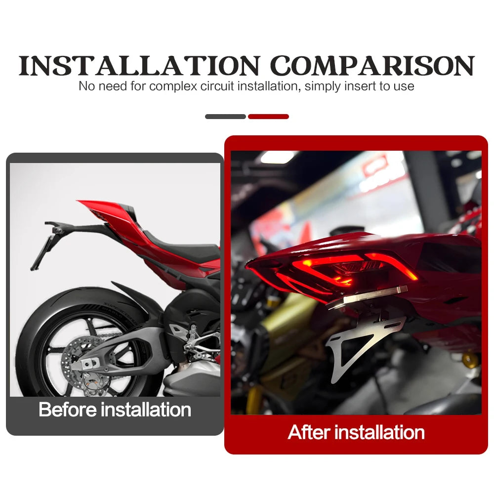 For Ducati panigale V4S V2 V4 New Motorcycle License Plate Bracket Holder Rear Short Tail Bracket New Kit Streetfighter V4 2025