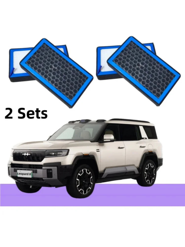 2 Sets / For BYD FangChengBao Leopard 8 Air Freshener Cabin Air Filter / Auto Parts