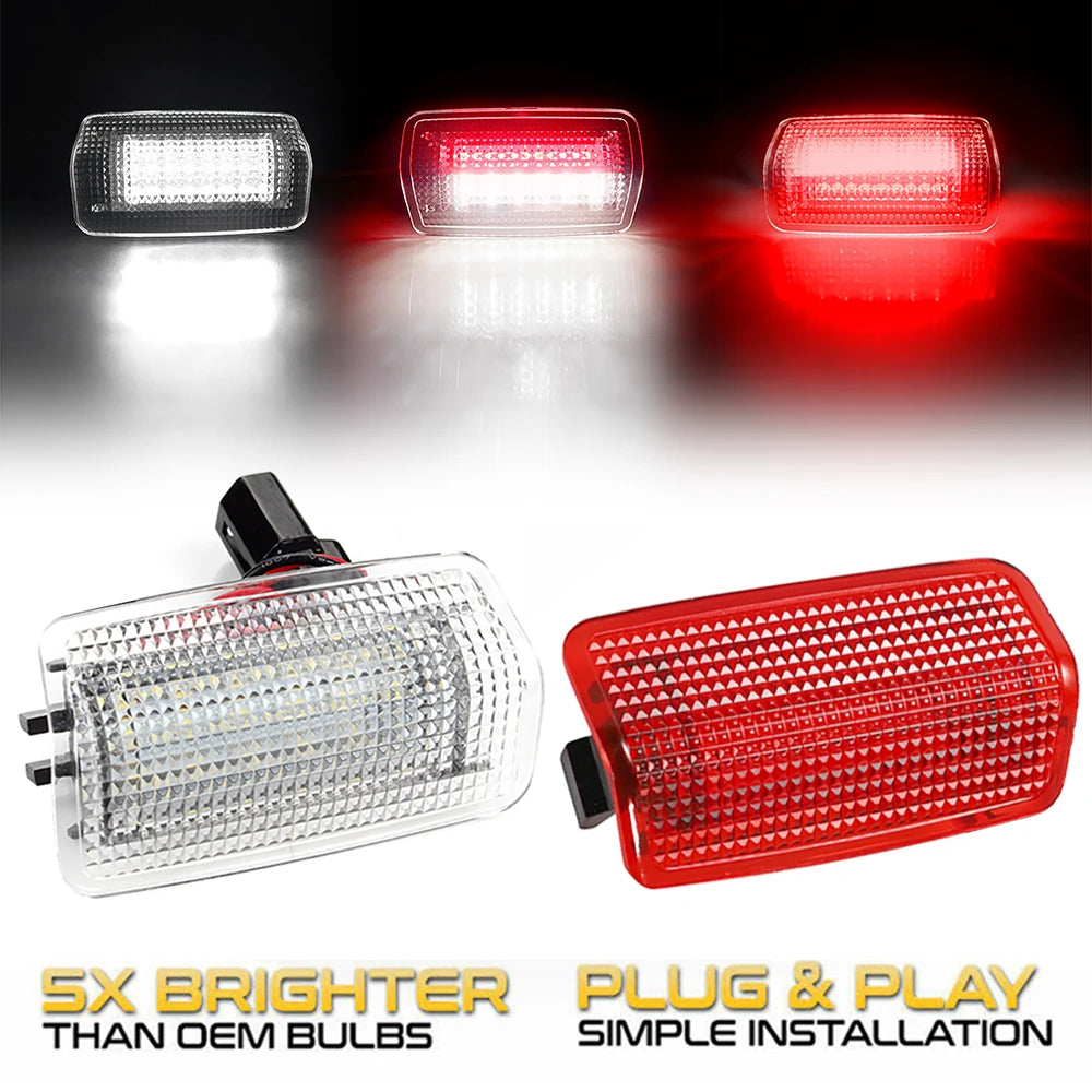 2Pc LED Door Courtesy Interior Light For Toyota Land Cruiser Prado 4Runner Sienna Avalon Sequoia Venza Previa Crown Wish Alphard