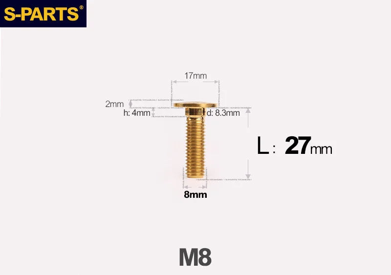 1PC Titanium Alloy A3 M8x27mm Front Brake Disc Screw Modified Parts Fit For BMW GS Brake Disc gs1200 1250