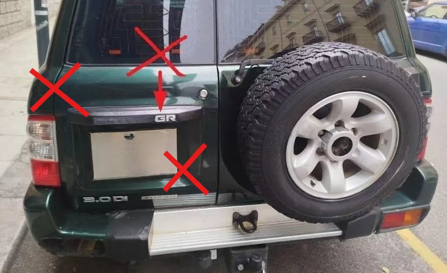 1 Piece Rear Bumper Lamp Cover for Nissan Patrol Y61 Rear Bumper Light Frame for Y61 Bumper Cover GDDT GDDT Lamp Cover