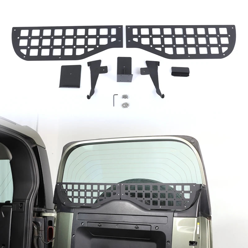 For Land Rover Defender 90 110 130 2020+ Aluminum Alloy Black Car Tailgate Window Storage Fence Foldable Pallet Rack Accessories