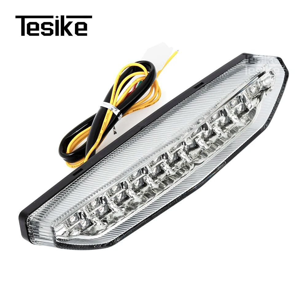 لكاواساكي نينجا ZX-6R 2007 2008 ZG14 CONCOURS 2008-2018 ZRX1200 DAEG مصباح خلفي مدمج بإشارات انعطاف LED للفرامل