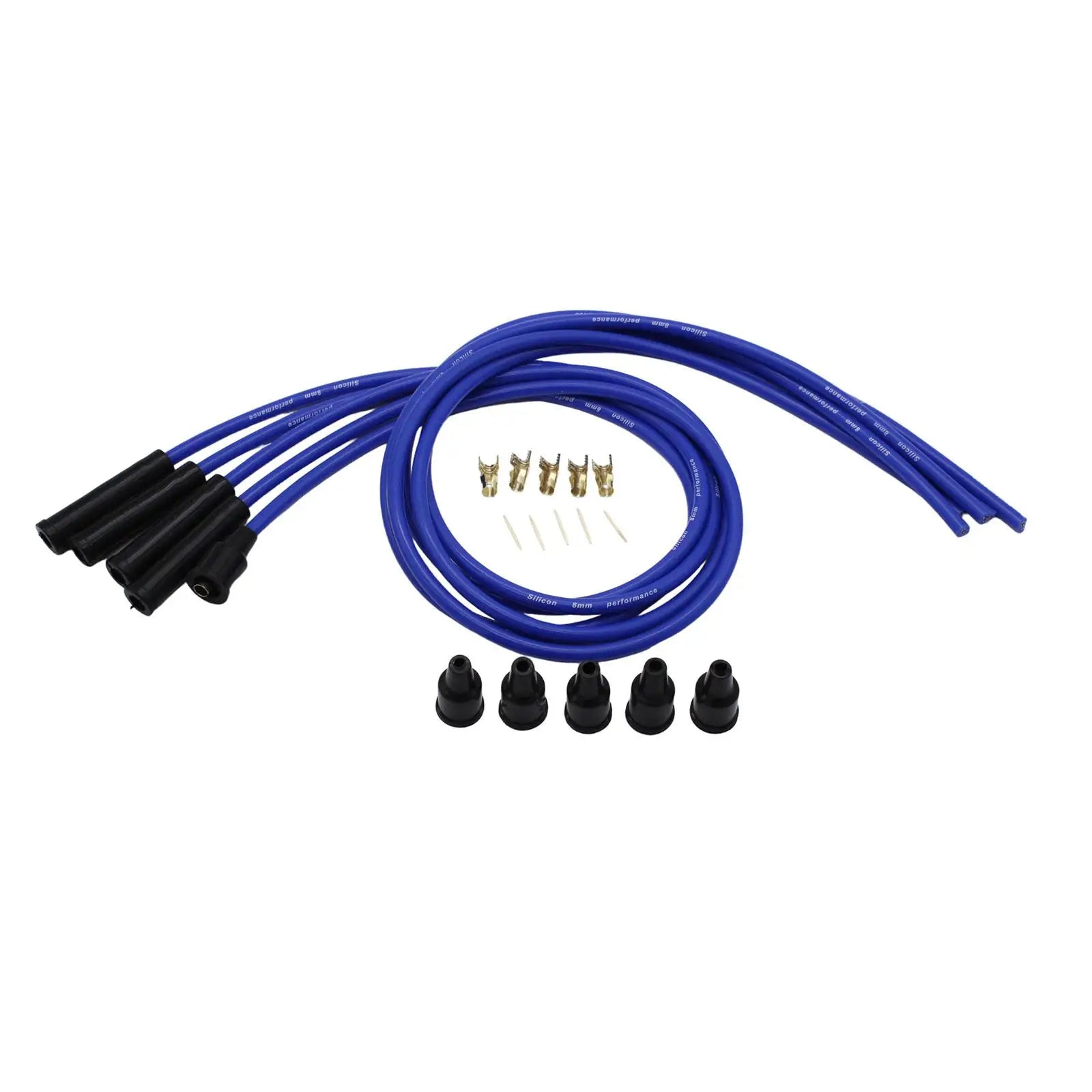 High Quality Spiral Core Spark Plug Wire Set 8mm Automotive Tools for Reliable Car Ignition Cable Spare Parts